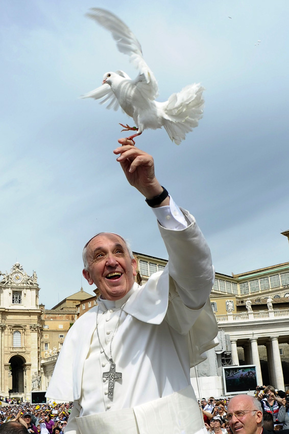 papa francisco paloma paz san pedro