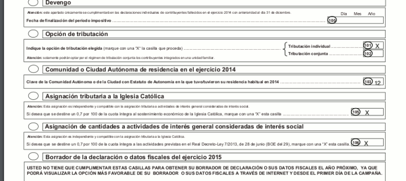Pablo Iglesias marcó la X en la casilla de la Iglesia católica ...