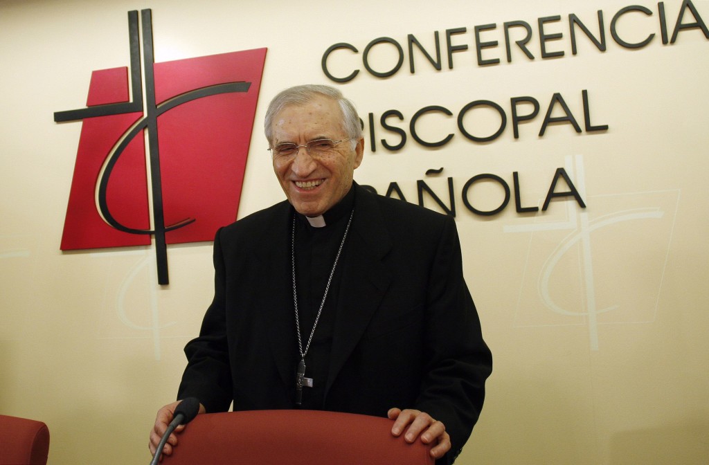 Newly elected head of Spain's Catholic Church Cardinal Varela meets the media in Madrid